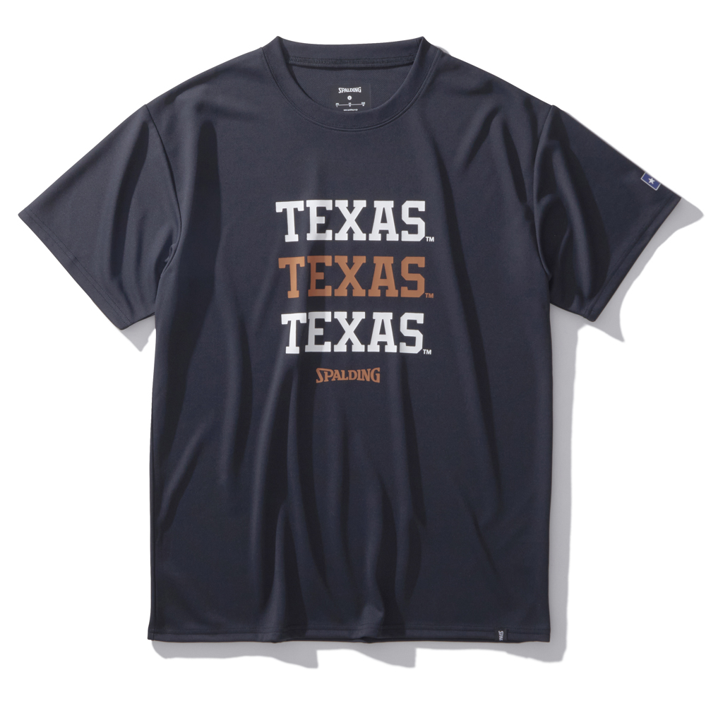 スポルディング　NCAA Tシャツ テキサス大学 ワードマークス【SMT24131TX】ブラック